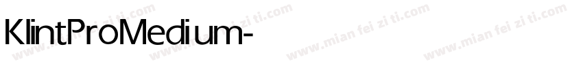 KlintPro Medium字体转换